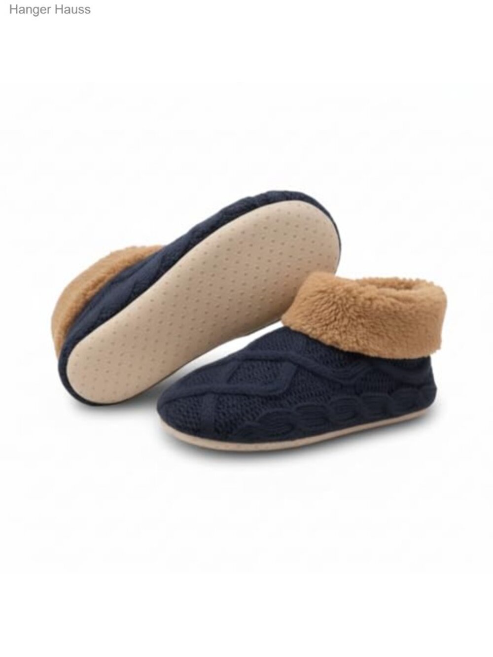Fuzzy Sherpa Fleece Lined Slipper Socks Cable Knit Gripper Cabin Socks